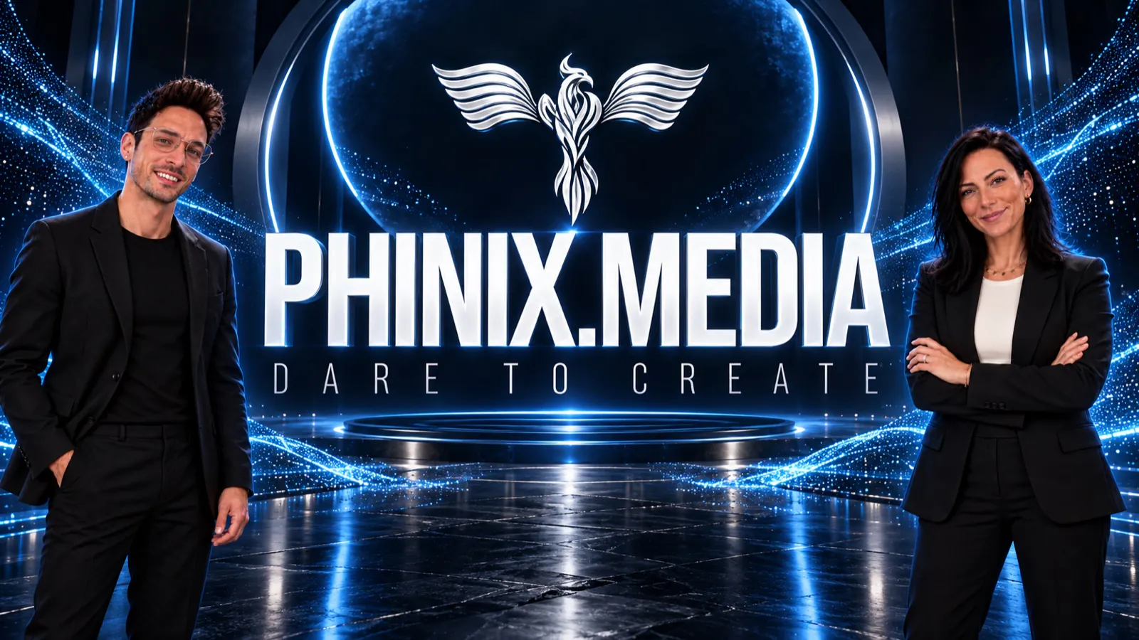 Inszeniertes Phinix Media Markenmotiv mit Kevin und Janine